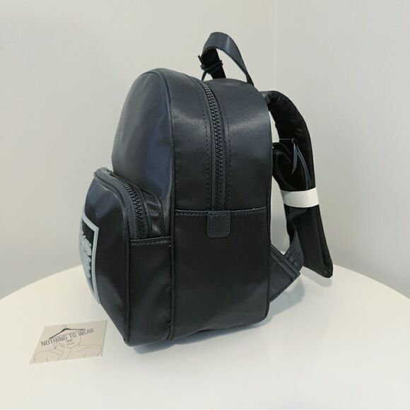 ⭕️ VERSACE JEANS Backpack Black Nylon Designer Logo - Picture 7 of 10
